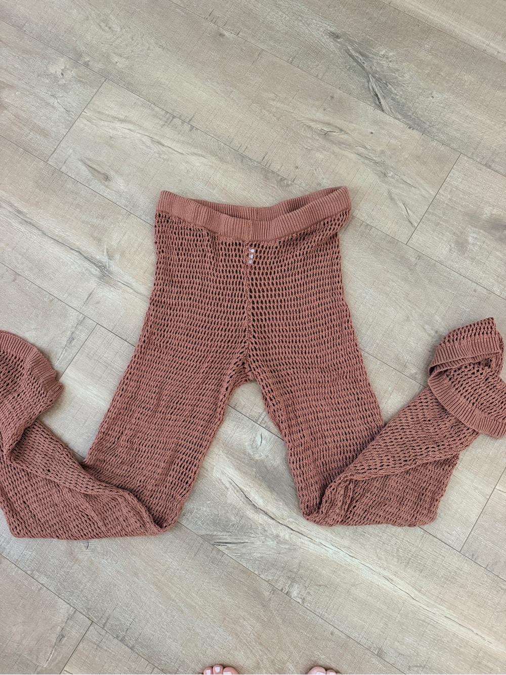Knit coverup - Dusty Rose/taupe